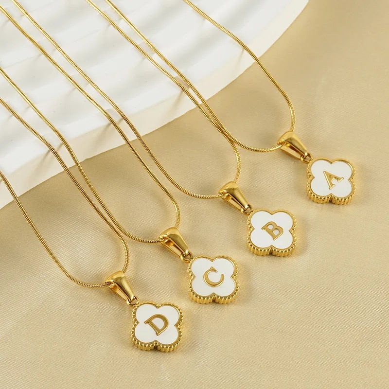 Clover Initial Necklace