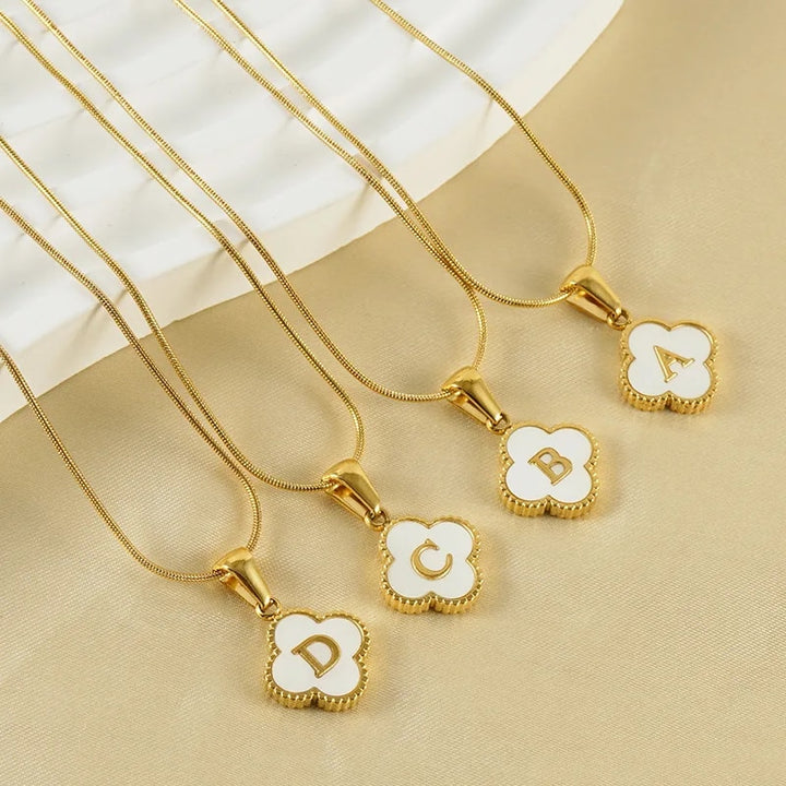 Clover Initial Necklace