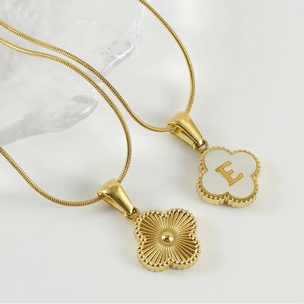 Clover Initial Necklace