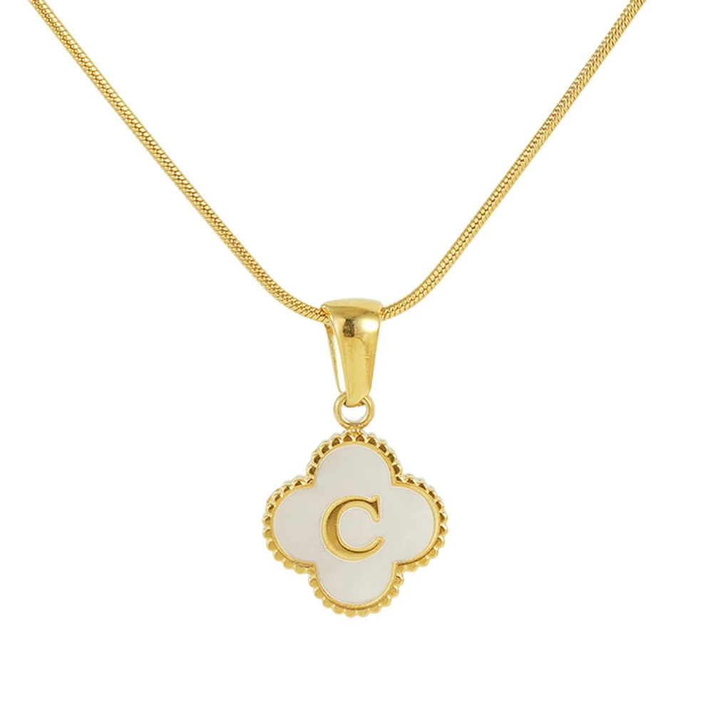 Clover Initial Necklace