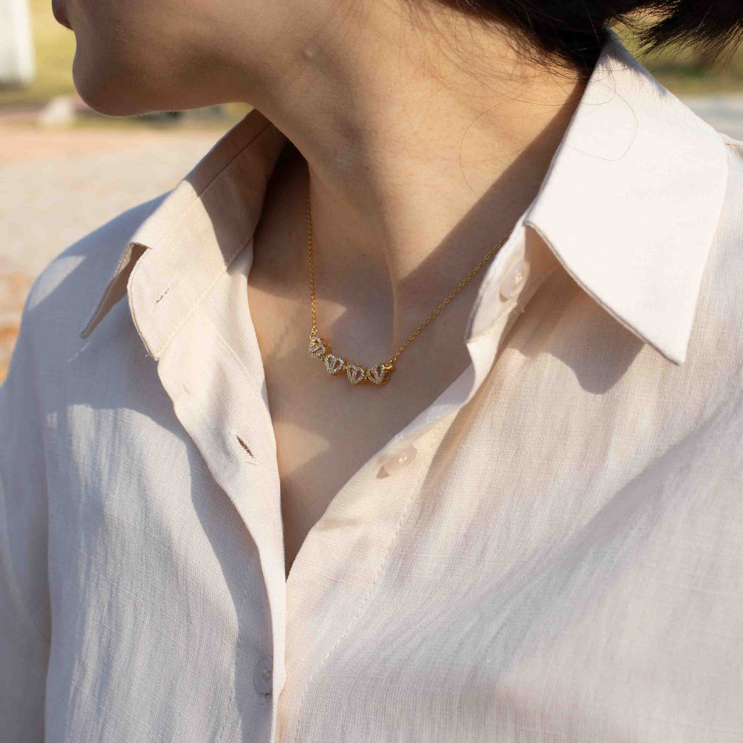 Clover Hearts Necklace