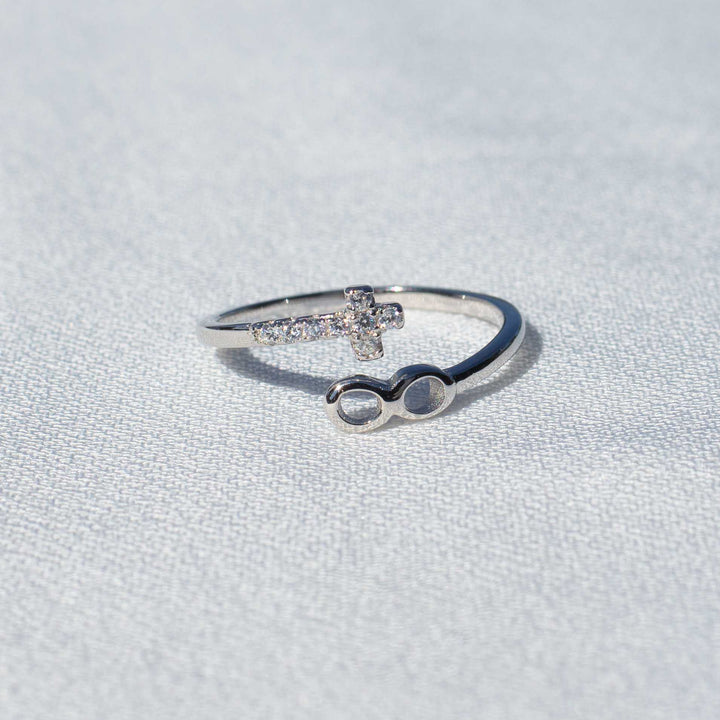 Cross Infinity Ring