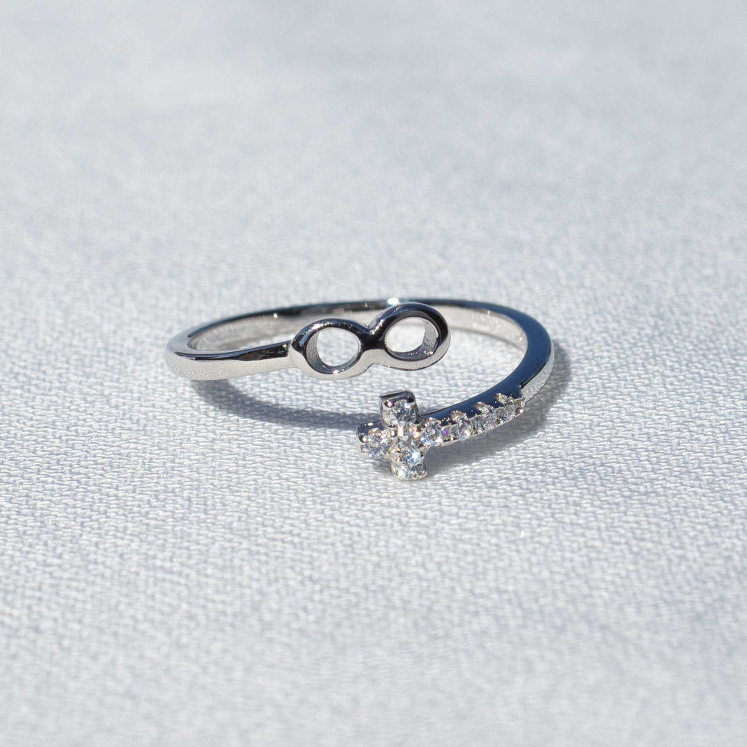 Cross Infinity Ring