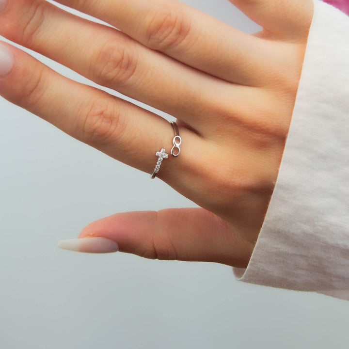 Cross Infinity Ring