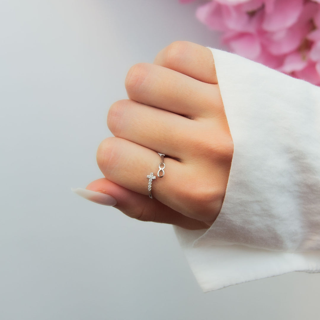 Cross Infinity Ring