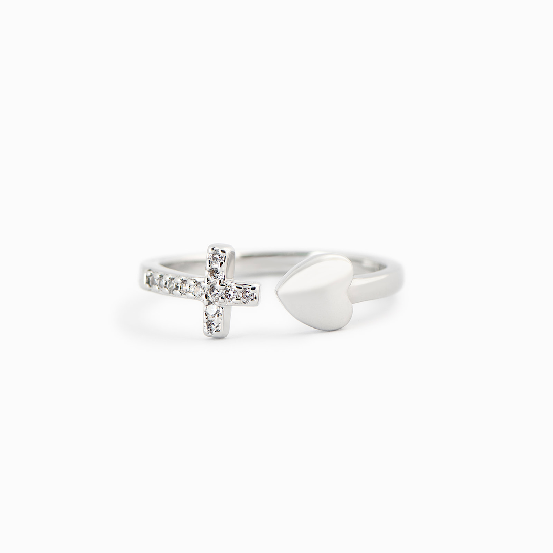 Cross Heart Ring