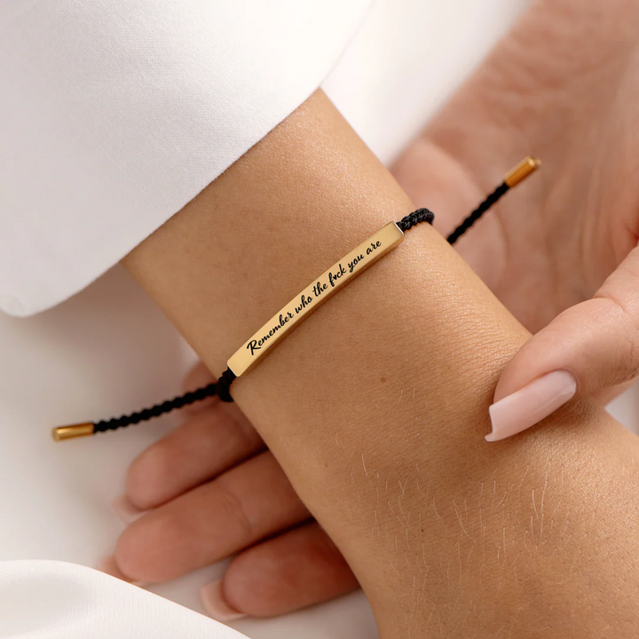 REMEMBER WHO THE F❤️CK YOU ARE MOTIVATIONAL TUBE BRACELET