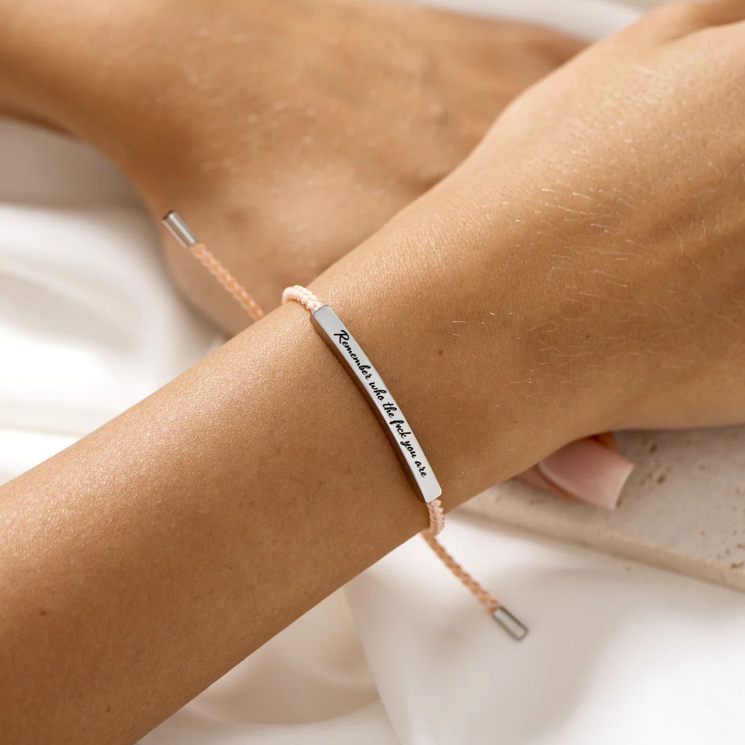 REMEMBER WHO THE F❤️CK YOU ARE MOTIVATIONAL TUBE BRACELET
